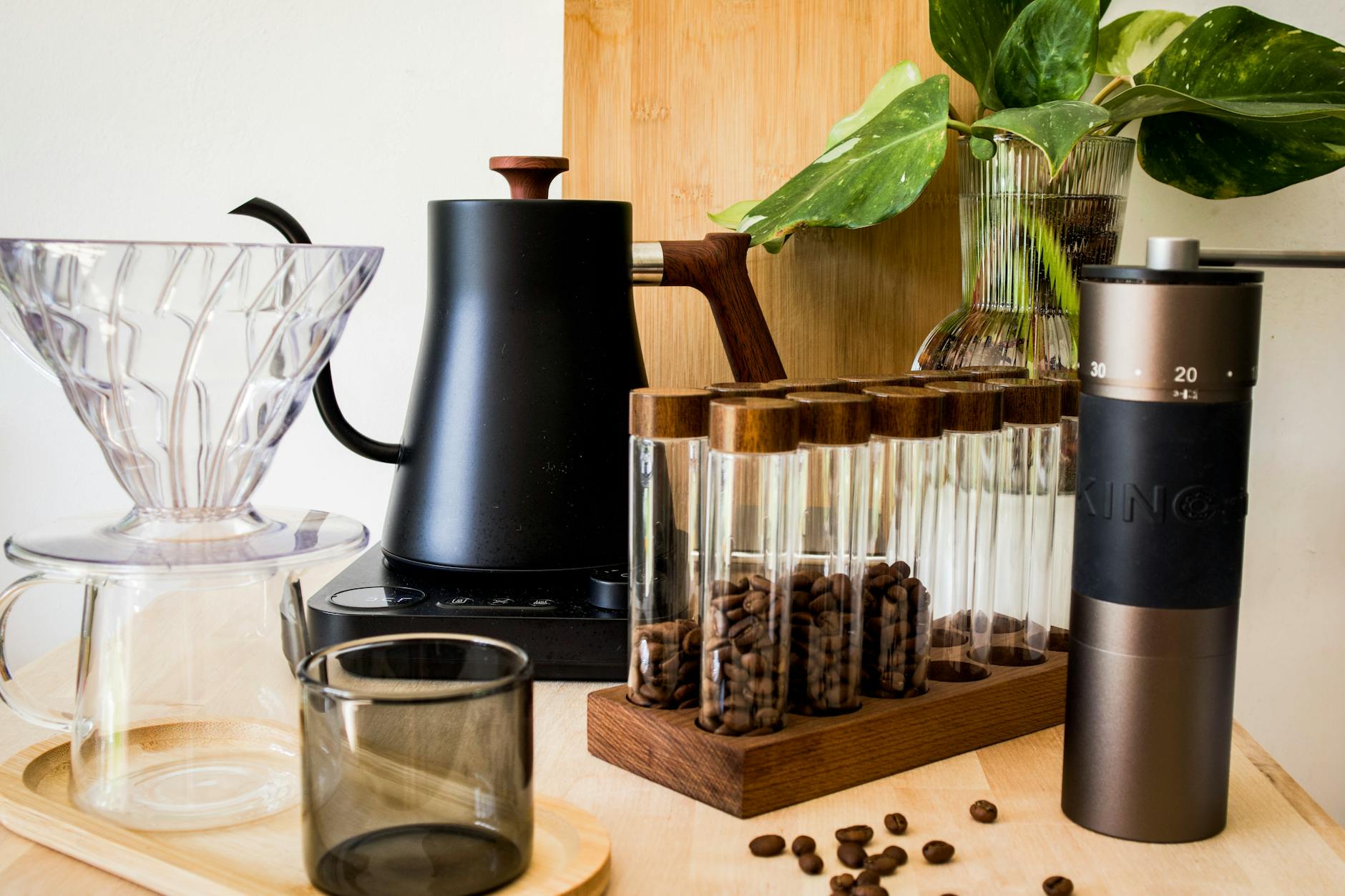 Home kitchen setup for making craft beverages